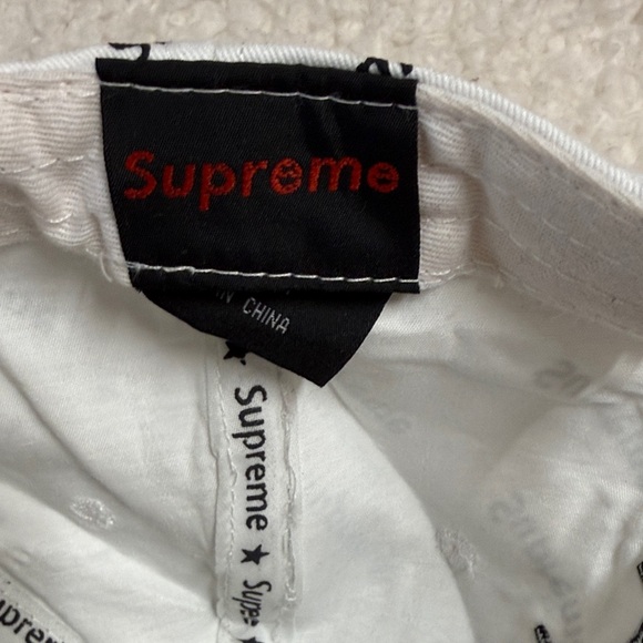 Supreme Red Logo on White Cap - Picture 3 of 5
